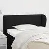 Image de vidaXL Tête de lit avec oreilles Noir 93x23x78/88 cm Tissu