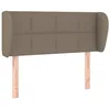 Image de vidaXL Tête de lit avec oreilles Taupe 93x23x78/88 cm Tissu
