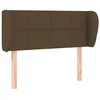 Image de vidaXL Tête de lit avec oreilles Marron foncé 103x23x78/88 cm Tissu