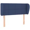 Image de vidaXL Tête de lit avec oreilles Bleu 103x23x78/88 cm Tissu