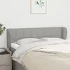 Image de vidaXL Tête de lit avec oreilles Gris clair 147x23x78/88 cm Tissu