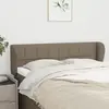 Image de vidaXL Tête de lit avec oreilles Taupe 147x23x78/88 cm Tissu