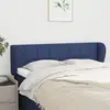 Image de vidaXL Tête de lit avec oreilles Bleu 147x23x78/88 cm Tissu