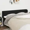 Image de vidaXL Tête de lit avec oreilles Noir 163x23x78/88 cm Tissu