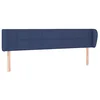 Image de vidaXL Tête de lit avec oreilles Bleu 203x23x78/88 cm Tissu