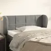 Image de vidaXL Tête de lit avec oreilles Gris clair 83x23x78/88 cm Velours