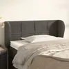 Image de vidaXL Tête de lit avec oreilles Gris foncé 83x23x78/88 cm Velours
