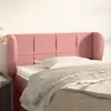 Image de vidaXL Tête de lit avec oreilles Rose 83x23x78/88 cm Velours