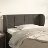 Image de vidaXL Tête de lit avec oreilles Gris foncé 103x23x78/88 cm Velours
