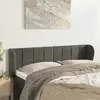 Image de vidaXL Tête de lit avec oreilles Gris foncé 147x23x78/88 cm Velours