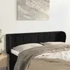 Image de vidaXL Tête de lit avec oreilles Noir 147x23x78/88 cm Velours