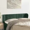 Image de vidaXL Tête de lit avec oreilles Vert foncé 147x23x78/88 cm Velours