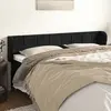Image de vidaXL Tête de lit avec oreilles Noir 183x23x78/88 cm Velours