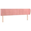 Image de vidaXL Tête de lit avec oreilles Rose 183x23x78/88 cm Velours