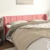 Image de vidaXL Tête de lit avec oreilles Rose 183x23x78/88 cm Velours