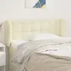 Image de vidaXL Tête de lit avec oreilles Crème 83x23x78/88 cm Similicuir