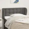 Image de vidaXL Tête de lit avec oreilles Gris 83x23x78/88 cm Similicuir