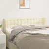 Image de vidaXL Tête de lit avec oreilles Crème 147x23x78/88 cm Similicuir