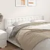 Image de vidaXL Tête de lit avec oreilles Blanc 163x23x78/88 cm Similicuir
