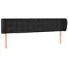 Image de vidaXL Tête de lit avec oreilles Noir 183x23x78/88 cm Similicuir