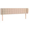 Image de vidaXL Tête de Lit avec Oreilles Meuble de Chambre à Coucher Accessoire de Lit Double Tête de Cadre de Lit Cappuccino 183x23x78/88 cm Similicuir