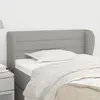 Image de vidaXL Tête de lit avec oreilles Gris clair 83x23x78/88 cm Tissu
