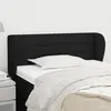 Image de vidaXL Tête de lit avec oreilles Noir 83x23x78/88 cm Tissu
