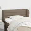 Image de vidaXL Tête de lit avec oreilles Taupe 83x23x78/88 cm Tissu