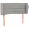 Image de vidaXL Tête de lit avec oreilles Gris clair 93x23x78/88 cm Tissu