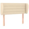 Image de vidaXL Tête de lit avec oreilles Crème 93x23x78/88 cm Tissu