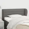 Image de vidaXL Tête de lit avec oreilles Gris foncé 103x23x78/88 cm Tissu