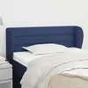 Image de vidaXL Tête de lit avec oreilles Bleu 103x23x78/88 cm Tissu
