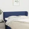 Image de vidaXL Tête de lit avec oreilles Bleu 147x23x78/88 cm Tissu