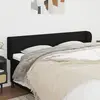 Image de vidaXL Tête de lit avec oreilles Noir 163x23x78/88 cm Tissu