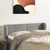 Image de vidaXL Tête de lit avec oreilles Gris clair 147x23x78/88 cm Velours