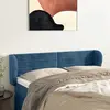 Image de vidaXL Tête de lit avec oreilles Bleu foncé 147x23x78/88 cm Velours