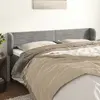 Image de vidaXL Tête de lit avec oreilles Gris clair 163x23x78/88 cm Velours