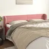 Image de vidaXL Tête de lit avec oreilles Rose 183x23x78/88 cm Velours