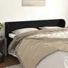 Image de vidaXL Tête de lit avec oreilles Noir 203x23x78/88 cm Velours