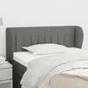 Image de vidaXL Tête de lit avec oreilles Gris foncé 83x23x78/88 cm Tissu