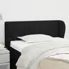Image de vidaXL Tête de lit avec oreilles Noir 83x23x78/88 cm Tissu