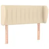 Image de vidaXL Tête de lit avec oreilles Crème 83x23x78/88 cm Tissu