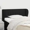 Image de vidaXL Tête de lit avec oreilles Noir 93x23x78/88 cm Tissu
