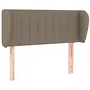 Image de vidaXL Tête de lit avec oreilles Taupe 93x23x78/88 cm Tissu