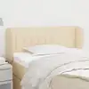 Image de vidaXL Tête de lit avec oreilles Crème 93x23x78/88 cm Tissu