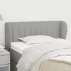 Image de vidaXL Tête de lit avec oreilles Gris clair 103x23x78/88 cm Tissu