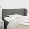 Image de vidaXL Tête de lit avec oreilles Gris foncé 103x23x78/88 cm Tissu