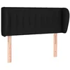 Image de vidaXL Tête de lit avec oreilles Noir 103x23x78/88 cm Tissu