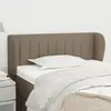 Image de vidaXL Tête de lit avec oreilles Taupe 103x23x78/88 cm Tissu