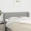 Image de vidaXL Tête de lit avec oreilles Gris clair 147x23x78/88 cm Tissu